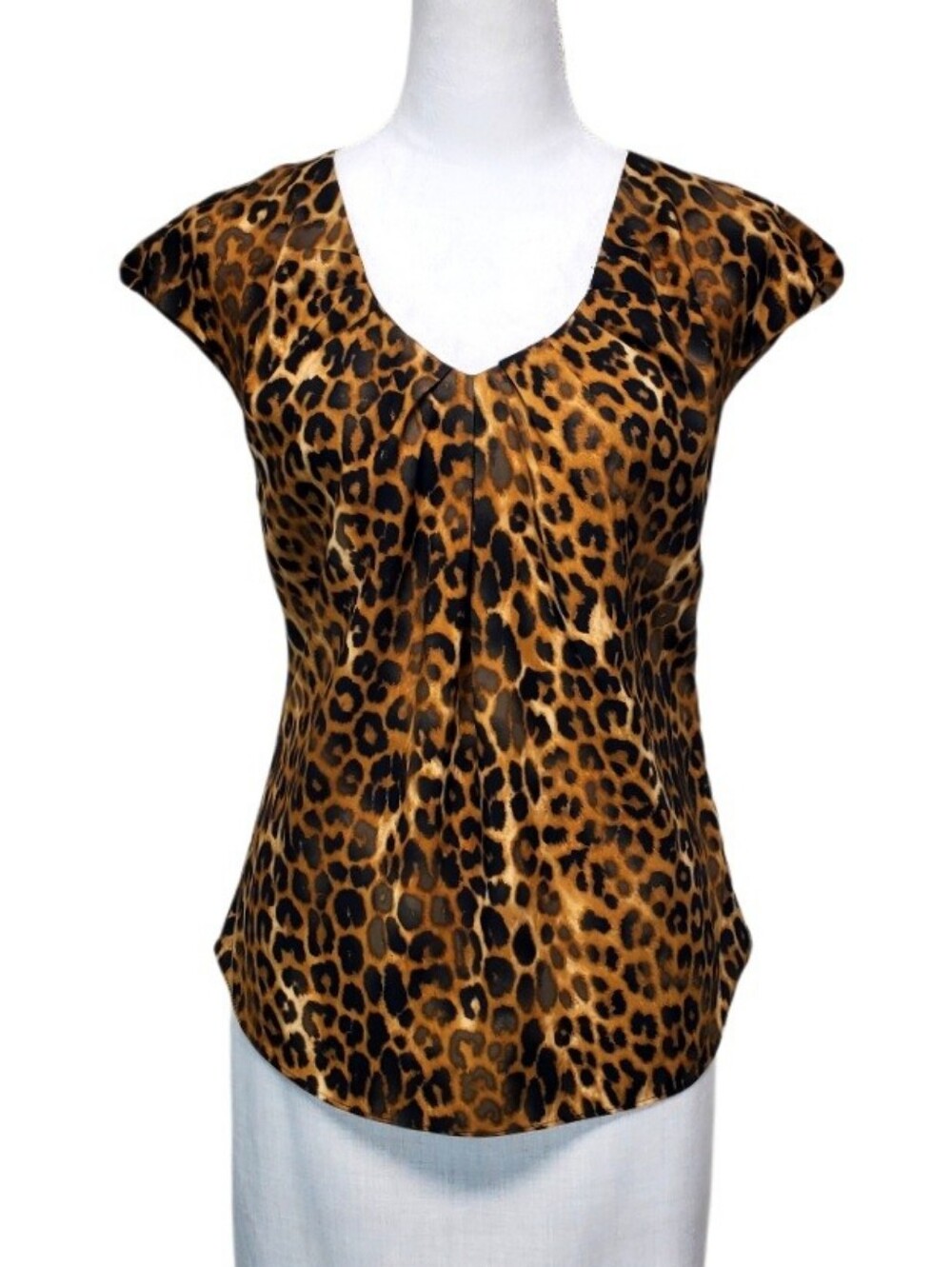3/$15 Express Leopard Cap Sleeve Top Size SP